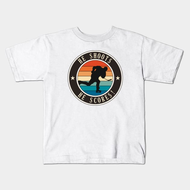 He Shoots He Scores Kids T-Shirt by ranxerox79